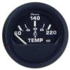Faria Beede "12819 Euro Cylinder Head Temperature Gauge with Sender (60-220F) - 2"", Black view 1