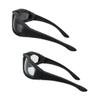 grinderPUNCH Motorcycle Riding Glasses - 2 Pair Smoke & Clear Biker Foam Pad view 2