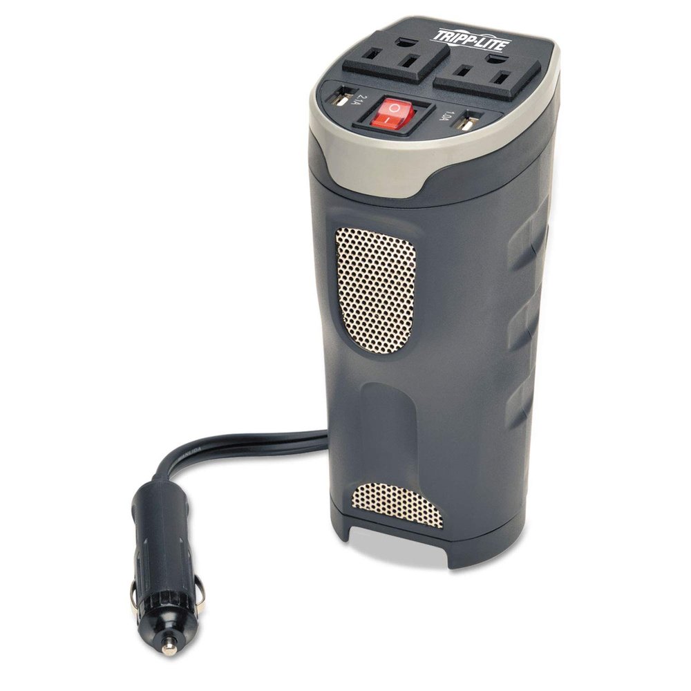 RIPP Lite 200W Car Power Inverter with 2 Outlets & 2 USB Charging Ports, Cup Holder Design, Auto Inverter (PV200CUSB)