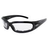 Global Vision Marilyn Women's Foam Padded Motorcycle Sunglasses ATV Sports Eyewear Clear Lenses Bling view 1