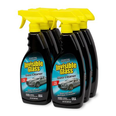 Invisible Glass 92164-6PK Premium Glass Cleaner Spray for Car Windshields and Windows, Automotive and Home Window Cleaner, Streak-Free, Ammonia-Free, Tint-Safe 22 fl oz (Pack of 6)
