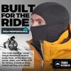 Tough Headwear Balaclava Ski Mask - Breathable Face Mask for Men - Flexible Hinge Full Face Cover - Windproof Motorcycle Gear - Black view 2