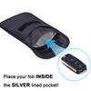 Wisdompro RFID Key FOB Protector for Car Key Signal Blocking; WP4694 Faraday Bag for Anti-Hacking, Anti-Theft Pouch - Black view 2