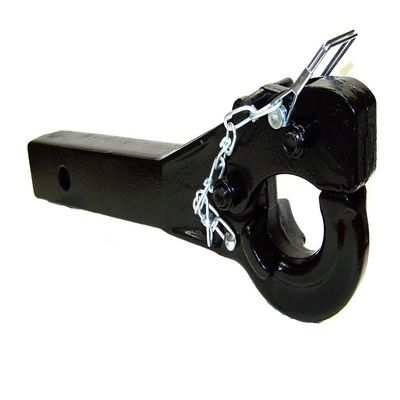 GHP Black Powder Coat Finish 2" Receiver Tube Hitch Forge Steel 5 Ton Receiver Mount Pintle Hook
