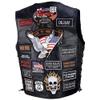 Diamond Plate Rock Design Genuine Buffalo Leather Biker Vest With 42 Patches- L view 3