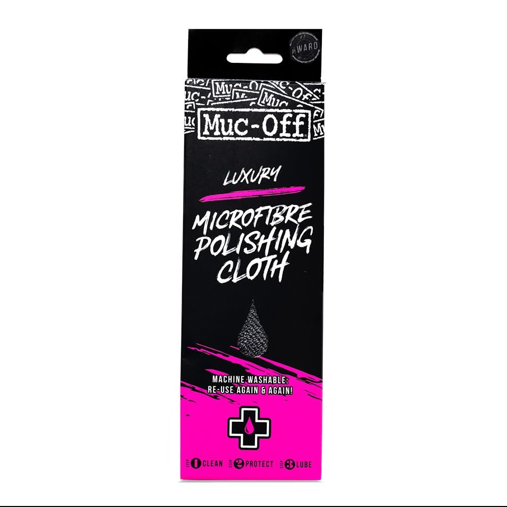 Muc Off Premium Microfibre Cleaning & Polishing Cloth, Grey