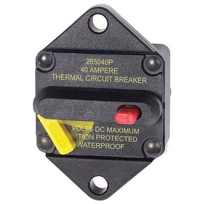 Blue Sea Systems 7085 285-Series Thermal Circuit Breaker, Panel Mount, 48V DC, 70A