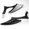 Astra Depot 2X Black Aluminum Spear Motorcycle Rearview Side Mirrors view 2