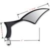 Astra Depot 2X Black Aluminum Spear Motorcycle Rearview Side Mirrors view 4