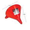Performance Tool W4064 All Purpose Funnel, 1 Quart Capacity, Red view 3