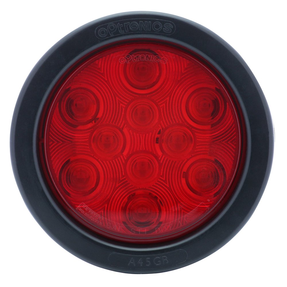 Optronics STL43RK Lens 4" Round Sealed LED Light Kit, Red