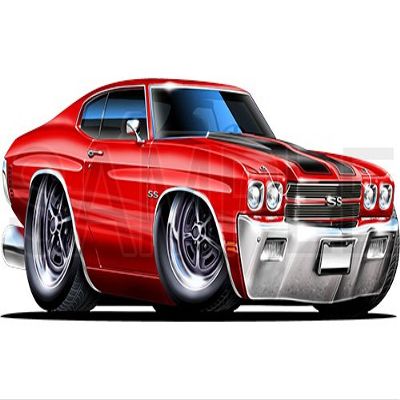 Chevelle SS 1970 Red 48 inch Wall Skin Graphic