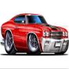 Chevelle SS 1970 Red 48 inch Wall Skin Graphic view 1