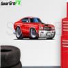 Chevelle SS 1970 Red 48 inch Wall Skin Graphic view 2