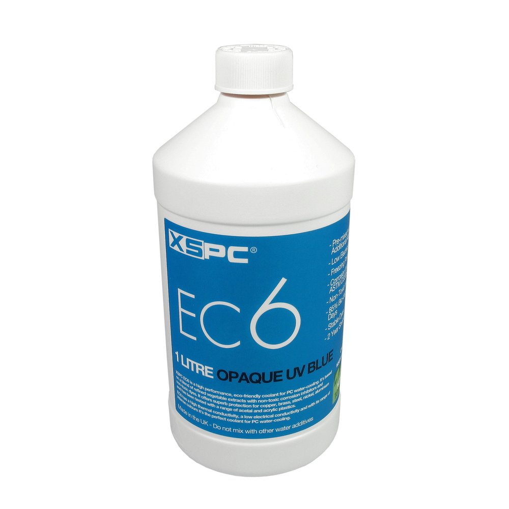 XSPC EC6 High Performance Premix PC Coolant, Opaque, 1000 mL, UV Blue