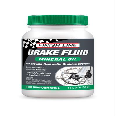 Finish Line Mineral Oil Bicycle Brake Fluid Low Viscosity Hydraulic Disc Brake Fluid for Smooth Lever Response and Enhanced Performance 4oz Bottle