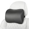 Aukee Car Headrest Pillow Memory Foam Car Neck Pillow with Adjustable Strap Soft Leather Headrest for Driving Home Office Black (1PC) view 1