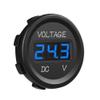 MICTUNING MIC-VM-Blue Voltmeter (DC 12V LED Digital Display Waterproof for Boat Marine Vehicle Motorcycle Truck ATV UTV Car Camper Caravan Blue Digital Round Panel) view 1