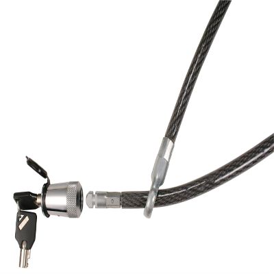 TRIMAX ST30 - Trimaflex Spare Tire Cable Lock (Round Key) for Boat Trailers, Motor Homes, Trucks, Jeeps, Vans, More - 36" x 12mm - Black/Chrome