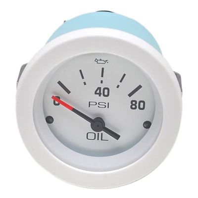 Teleflex Boat Oil Pressure Gauge 67180P | Sportsman Marine White 2 Inch