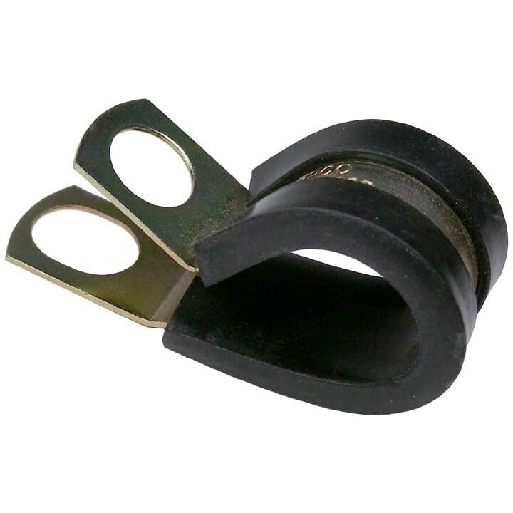 Pico 7520A 1" ID Rubber Insulated Clamps 5/8" Zinc Plated Steel with 3/8" Mounting Hole 100 per Package