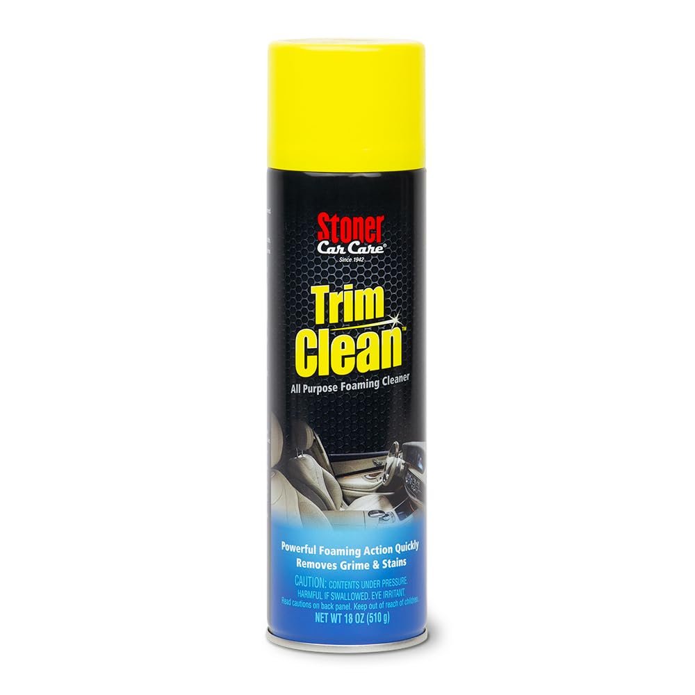 Stoner Car Care 91134 Trim Clean All-Purpose Foaming Automotive Interior Cleaner, Fast-Acting Formula Quickly Removes Grime, Dirt & Stains from Trim, Consoles & Plastics 18 oz