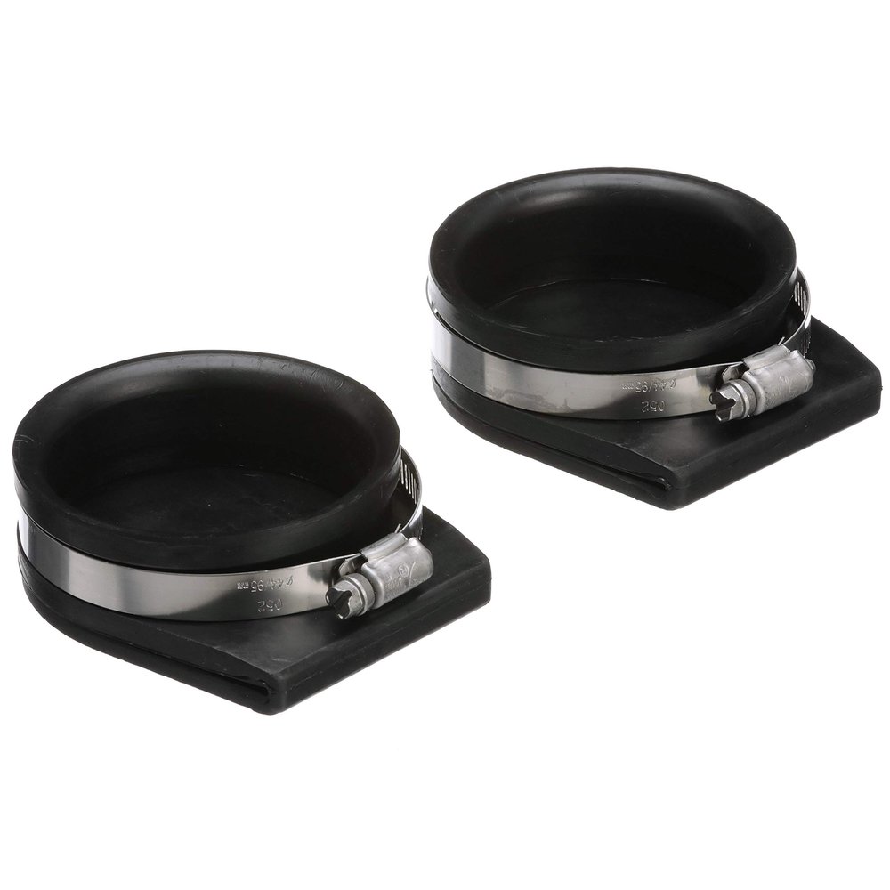 Seachoice Exhaust Guard Covers, Fits 3 in. OD Pipe, Black Rubber with Stainless Steel Hose Clamp