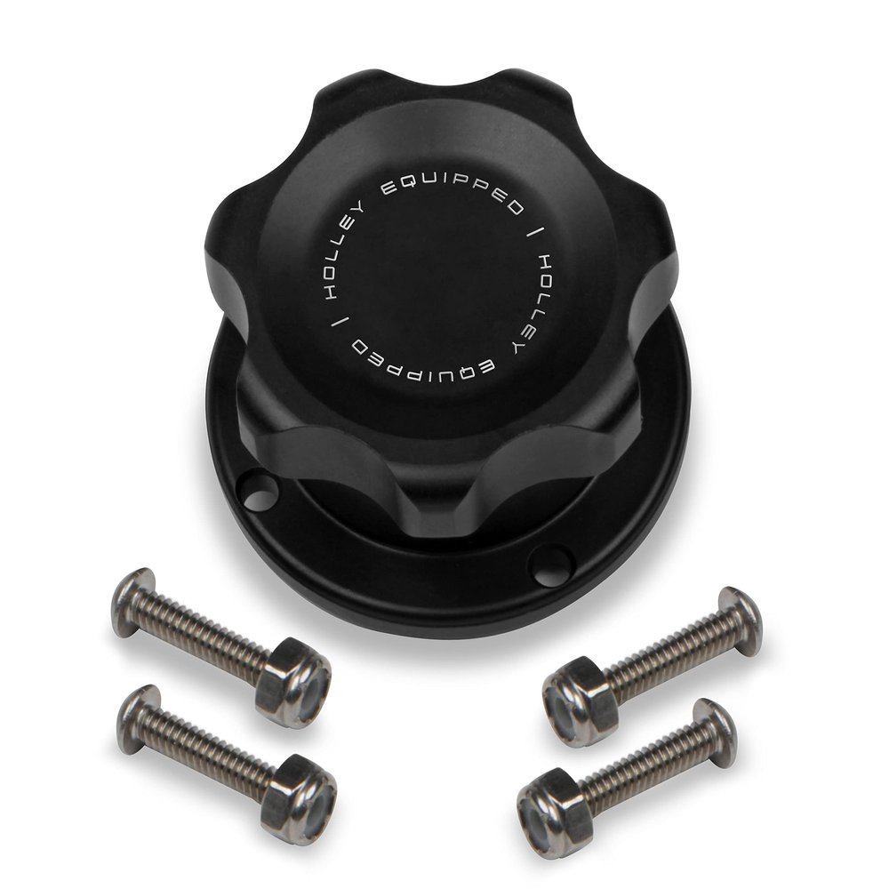 Holley 241-230 Billet Fuel Cell Cap with Holley Equipped Logo