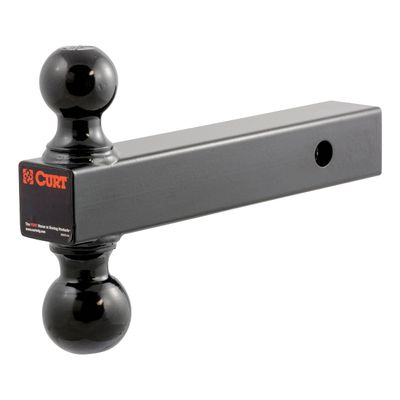 CURT 45660 Multi Ball Mount fits 2" or 2-5/16" Couplers | Mounts on Trailer Hitches with a 2" x 2" Receiver Tube Opening | Allows for Quick Changes Between Ball Sizes