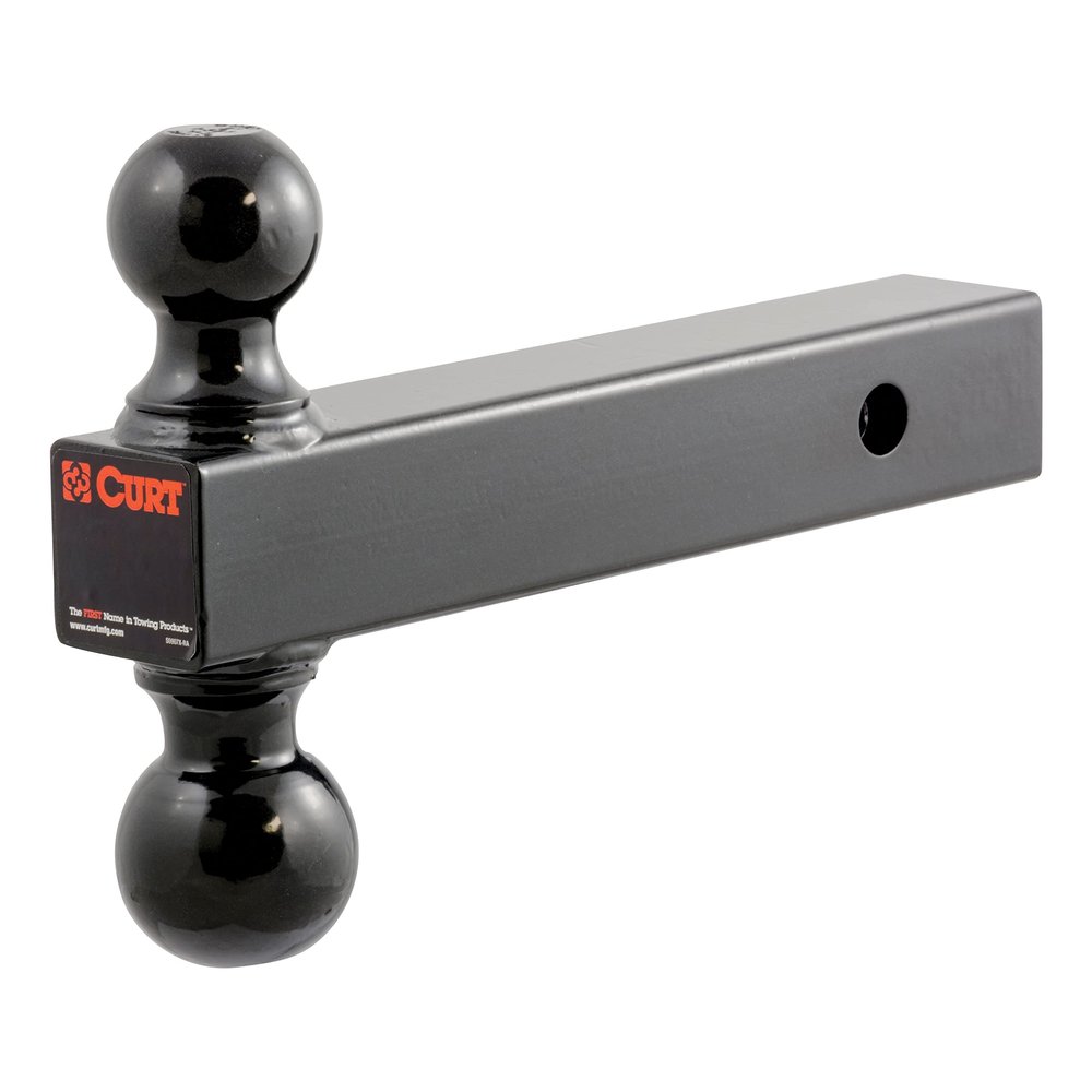 CURT 45660 Multi Ball Mount fits 2" or 2-5/16" Couplers | Mounts on Trailer Hitches with a 2" x 2" Receiver Tube Opening | Allows for Quick Changes Between Ball Sizes