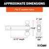 CURT 45660 Multi Ball Mount fits 2" or 2-5/16" Couplers | Mounts on Trailer Hitches with a 2" x 2" Receiver Tube Opening | Allows for Quick Changes Between Ball Sizes view 2