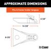 Curt Manufacturing K-5101 Class 3 5000 Gross Load 2 in Ball A-Frame Coupler view 2