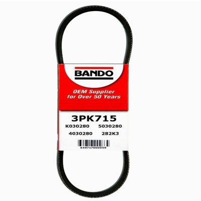 Bando USA 3PK715 OEM Quality Serpentine Belt