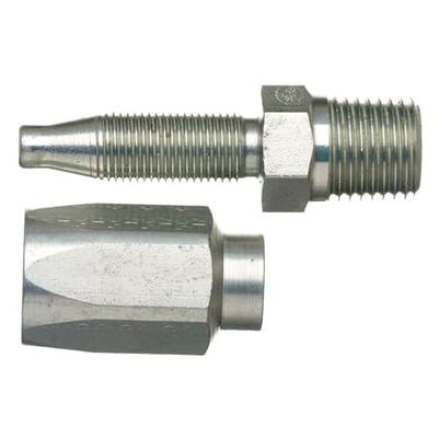 Gates 6C5-4RMP Field Attachable for C5C, C5D and C5M Hose, Male Pipe NPTF, 30 Cone Seat, Steel, 5/16" ID