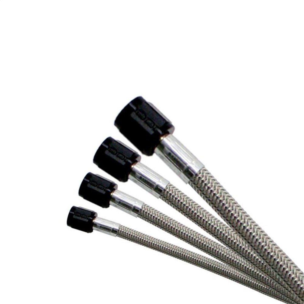 Nitrous Express 11136 D-4 3' Stainless Steel Braided Hose with Blue Connector
