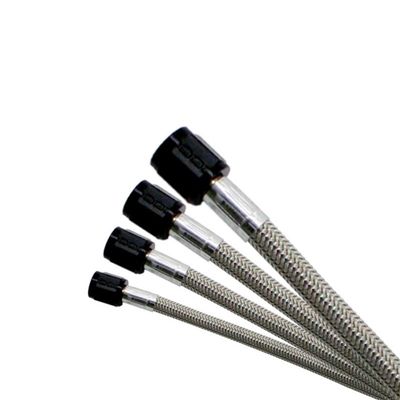 Nitrous Express 10008 D-3 8" Stainless Steel Braided Hose with Blue Connector