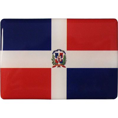 Flagline Dominican Republic - 3D Decal (Rect)