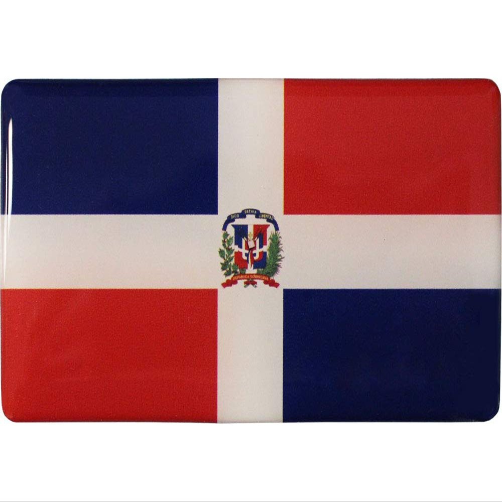 Flagline Dominican Republic - 3D Decal (Rect)