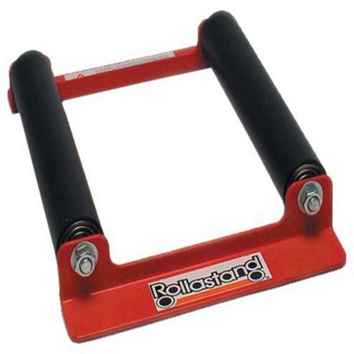 Hardline Productsn USA Rollastand for Sportbikes Portable Motorcycle Wheel Cleaning & Chain Maintenance Roller Stand Universal Front & Rear Tire Rotation Tool for Bikes Without Center Stands