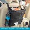 High Road Car Organizer with Car Trash Bag and Tissue Holder - Holds Full Size Tissue Box, Bottles and Wipe Containers - 2 Gal Leakproof Covered Car Trash Can with Push-Close Lid view 3