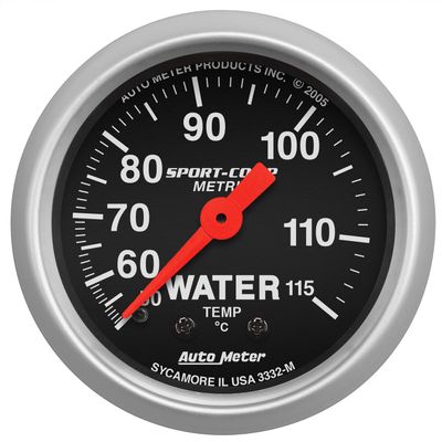 Auto Meter 3332-M Sport-Comp Mechanical Metric Water Temperature Gauge