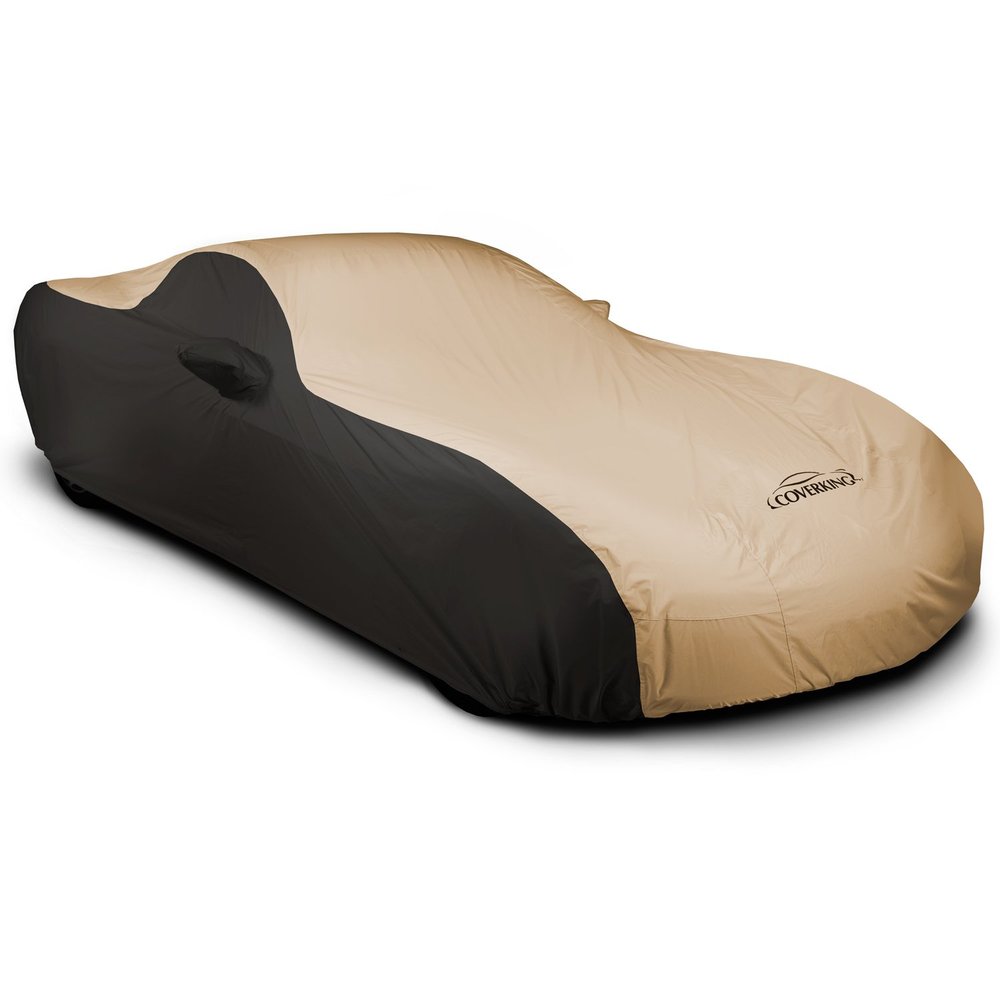 Coverking Custom Car Cover for Select Lincoln Continental Models - Stormproof (2-Tone Tan with Black Sides)