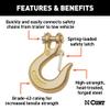 CURT 81900 1/4-Inch Forged Steel Clevis Slip Hook with Safety Latch, 7,800 lbs, 1/2-In Opening, 5/16" Pin view 3