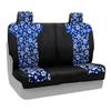 Coverking Custom Fit Front Split Bench Seat Cover for Select Ford F-150 Models - Neoprene (Hawaiian Blue with Black Sides) view 1