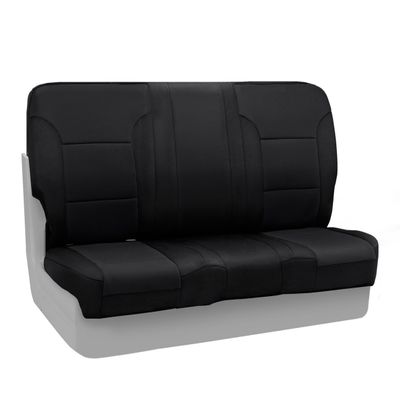 Coverking Custom Fit Rear Solid Bench Seat Cover for Select Jeep Wrangler Models - Neoprene (Black)