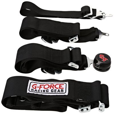 G-FORCE Racing Gear G-Force 7140BK Black 5-Point Pull Down U-Type Shoulder Harness Set