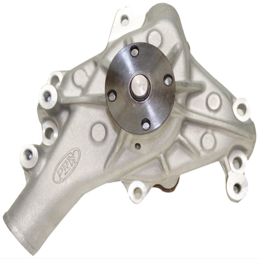 PRW 1435001 Performance Quotient 5/8" Pilot shaft As-Cast High Flow Long-Style Aluminum Water Pump for Chevy SB 1969-87