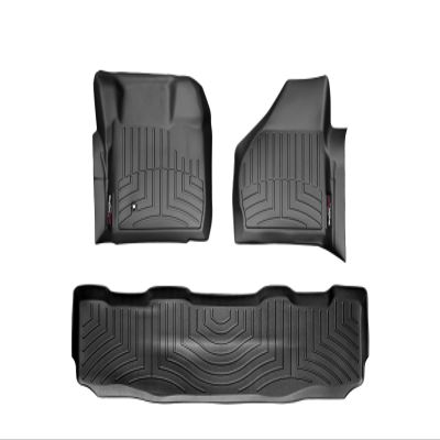 WeatherTech Custom Fit FloorLiners for Ford Super Duty - 1st & 2nd Row (441201-440022), Black