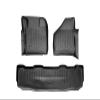 WeatherTech Custom Fit FloorLiners for Ford Super Duty - 1st & 2nd Row (441201-440022), Black view 1