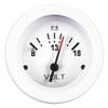 Teleflex Boat Volt Gauge 67130P | 2 Inch White Black view 1